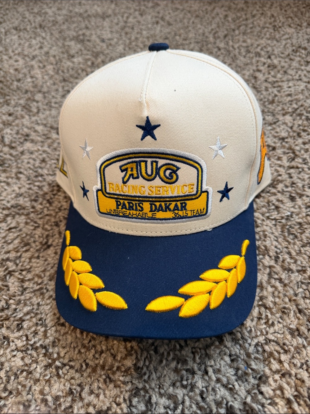 Racing Service Paris Dakar Cap - Cream & Navy